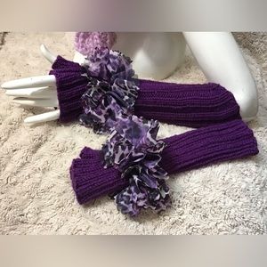 Hand Knit Elbow Length Fingerless Gloves